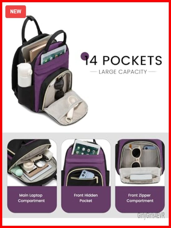 Mini Backpack Purse for Women, Lightweight Nylon Travel Backpack main image 5